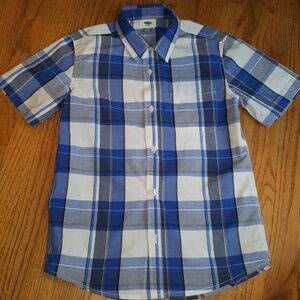 Old Navy Plaid Short Sleeved Button Down Shirt